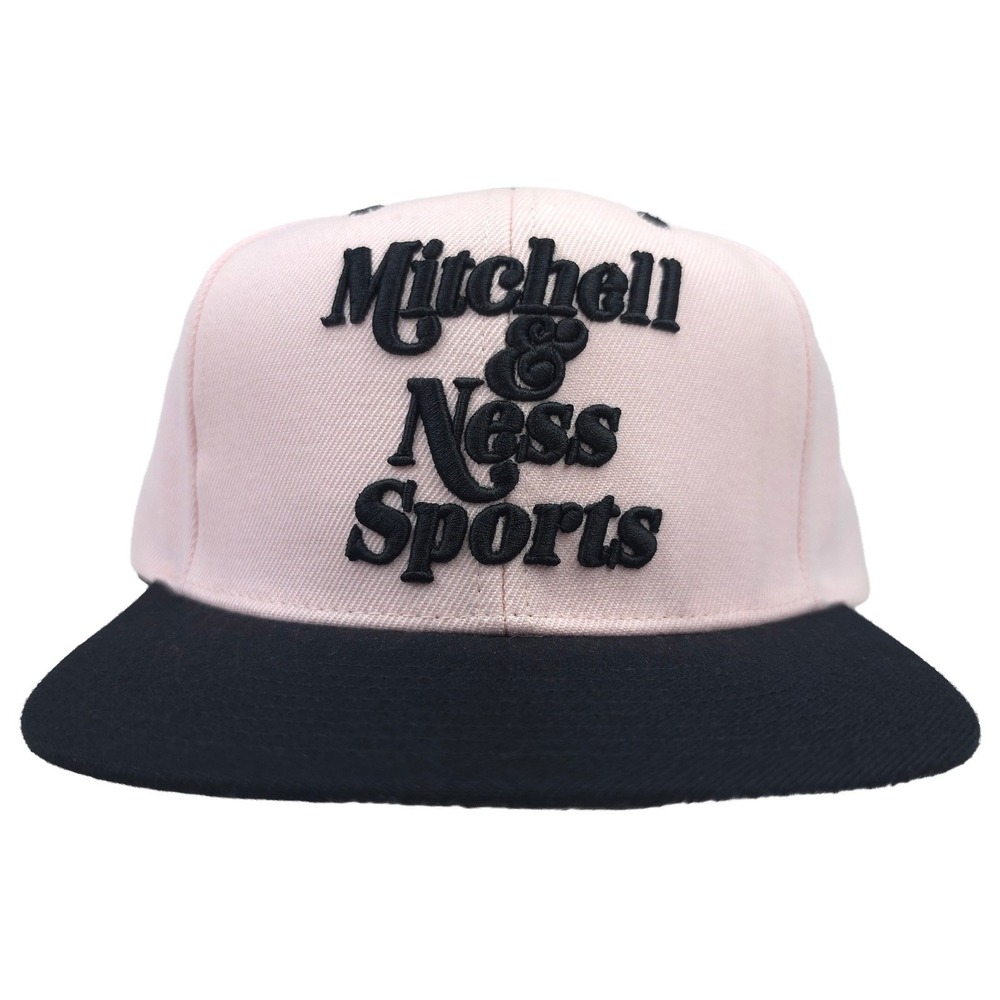 Mitchell & Ness Snapback Hat Cap Sports 3D Logo Pink‎ Black New